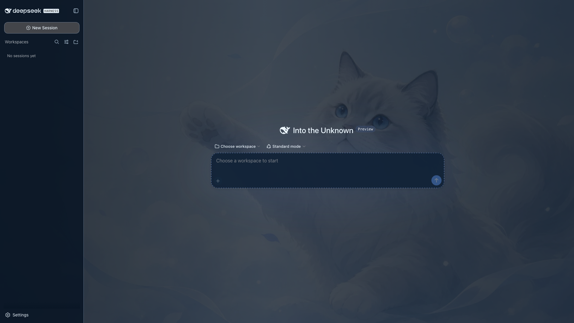 DeepSeek Harness image skin dark mode