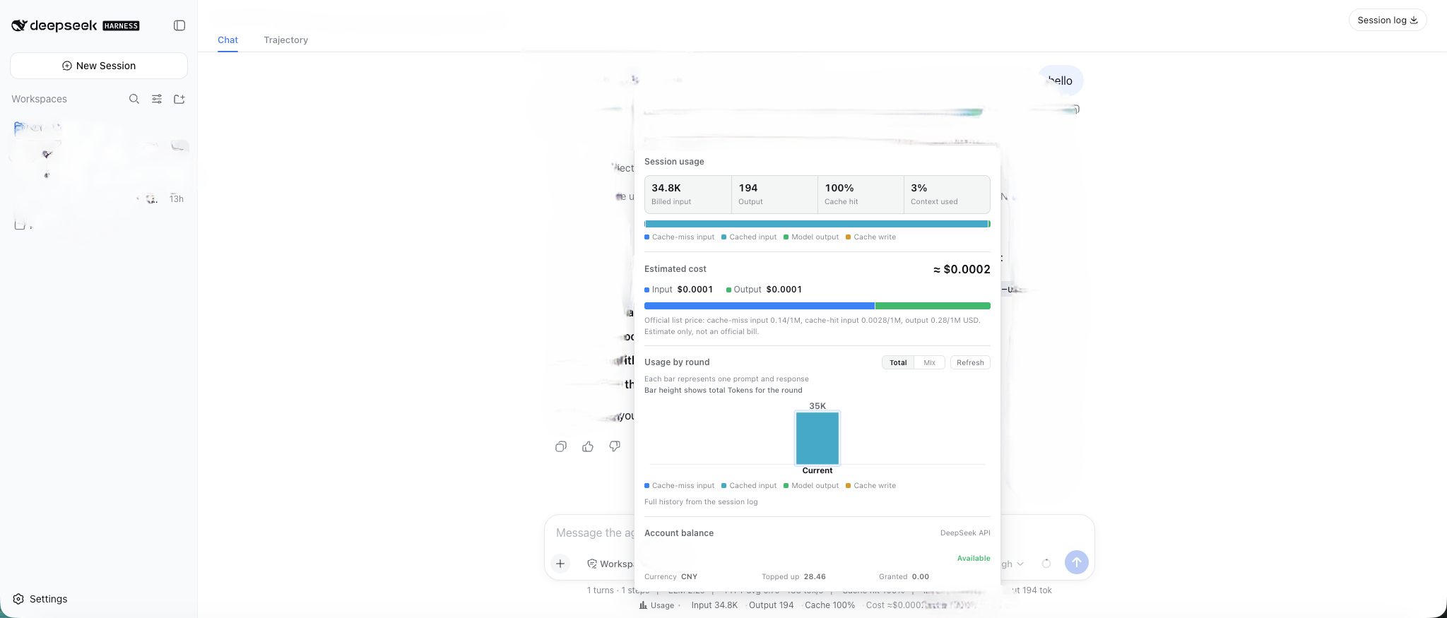 usage panel demo en light